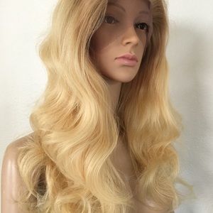 100 percent virgin human hair wig 22 inch blonde